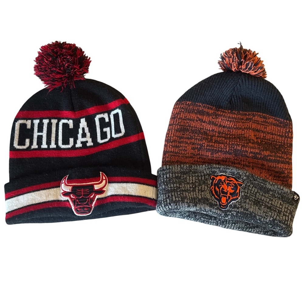 Chicago Bulls and Bears Beanie Bundle